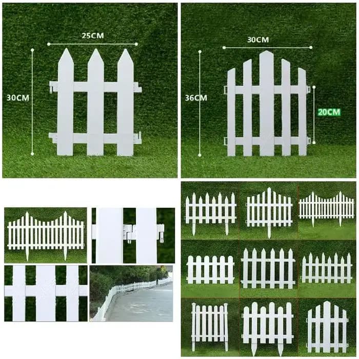 Clôture de jardin en plastique Pvc blanc