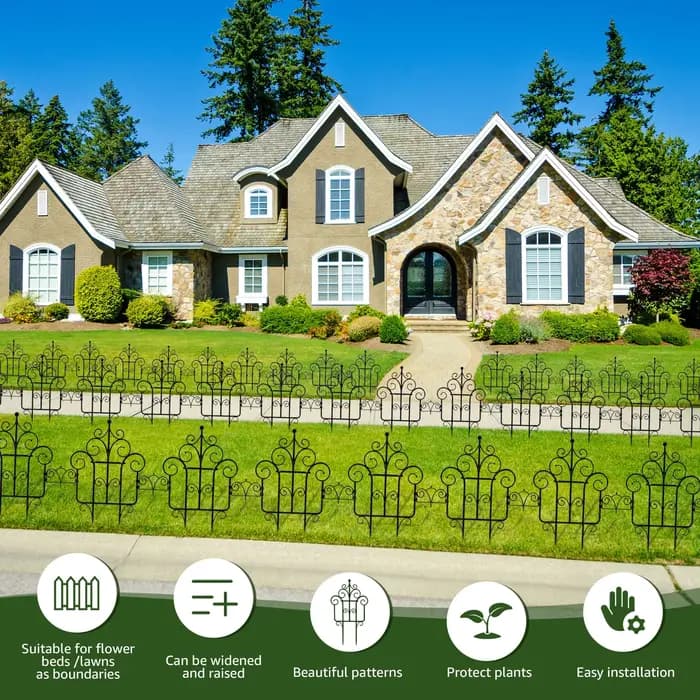 Clôture de jardin décorative pliante en plastique