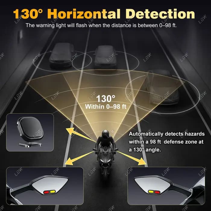 Radar de surveillance d'angle mort pour moto BSD01 24 GHz