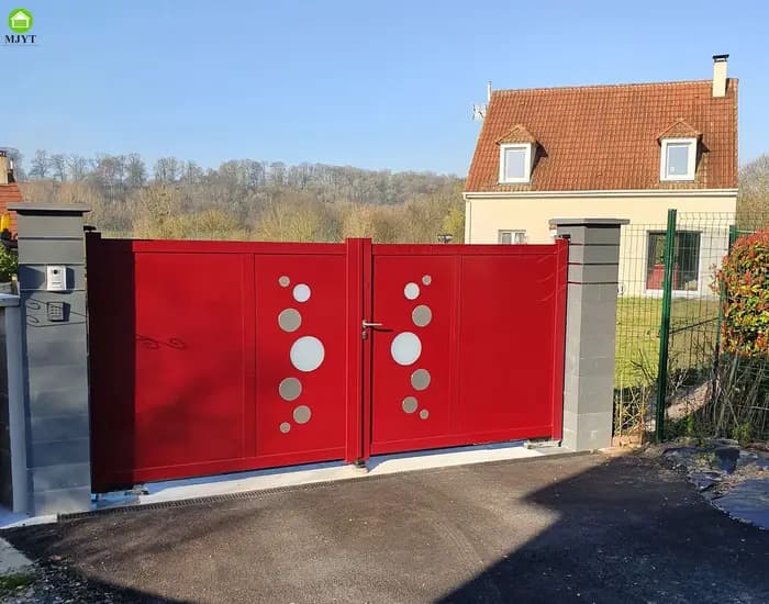 Porte de bâtiment de jardin en aluminium, dernière conception de porte extérieure, porte rotative au