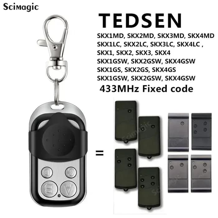 TEDSEN SKX1MD SKX2MD SKX3MD SKX4MD Télécommande 433.92Mhz Porte de garage