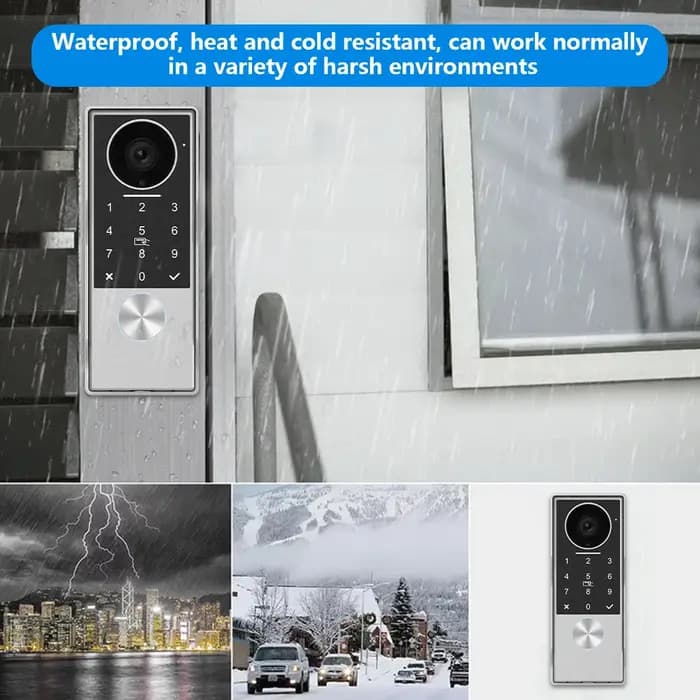 ANJIELO visiophone 2 fils avec application TUYA carte IC broche déverrouiller 24 caméra IP prise en charge système d'interphone vidéo intelligent pour la maison 1080P