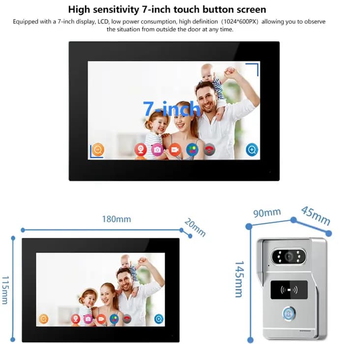 Système de sonnette vidéo Wifi 1080P HD
