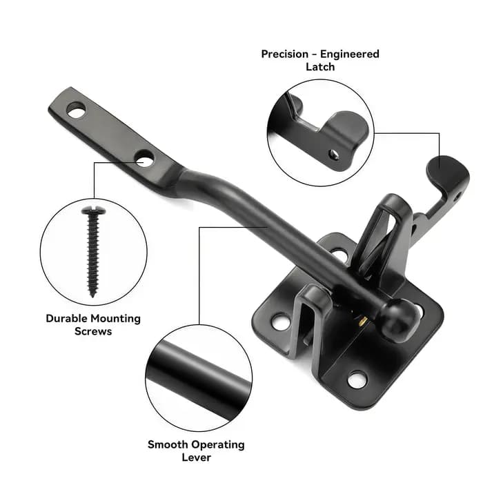 Loquet de portail automatique avec boulon pour clôture de pâturage