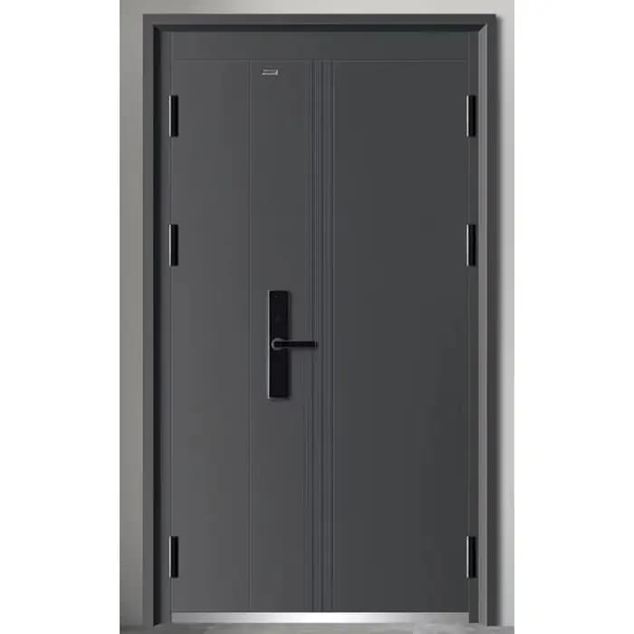 Porte d'entrée en alliage d'aluminium et d'acier au Design moderne