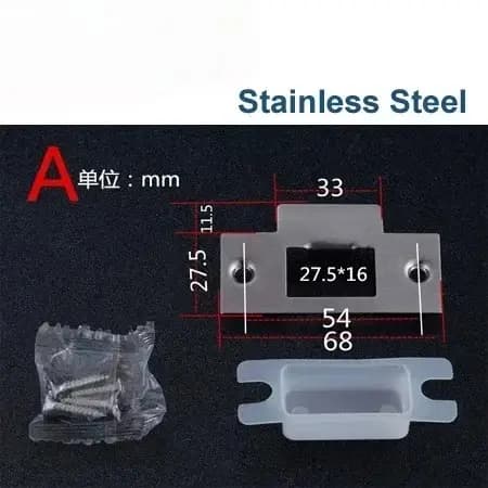 Clip de fixation pour plaque de serrure de porte en acier inoxydable pour portail, maison, chambre,