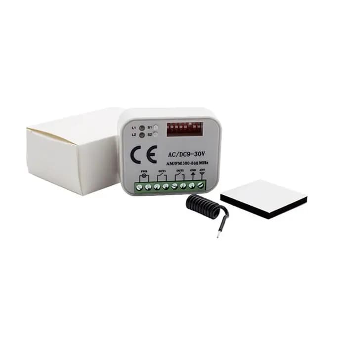 Récepteur à distance de porte de garage 433 868MHz 300-900MHZ AC/DC 9-30V