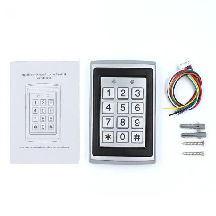 RFID-Clavier de contrôle d'accès en métal, lecteur de carte EM, porte-clés, contrôleur d'accès de porte autonome, 2000 utilisateurs, 125KHz
