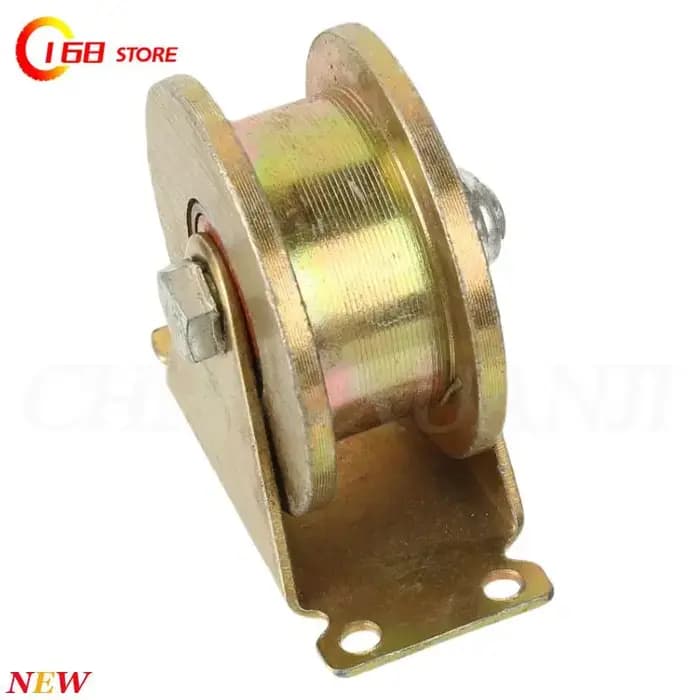 Roulette rigide robuste de 80 mm de diamètre avec roue à rainure UV de 2,5 mm et support pour clôture coulissante de patio et portail d'usine