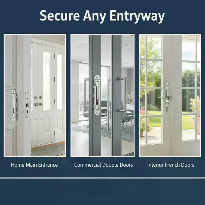 Loquet encastré antivol en acier inoxydable pour portes de sécurité