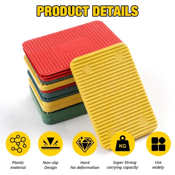 Lot de 40/80 pièces de patins d'installation en plastique pour portes et fenêtres