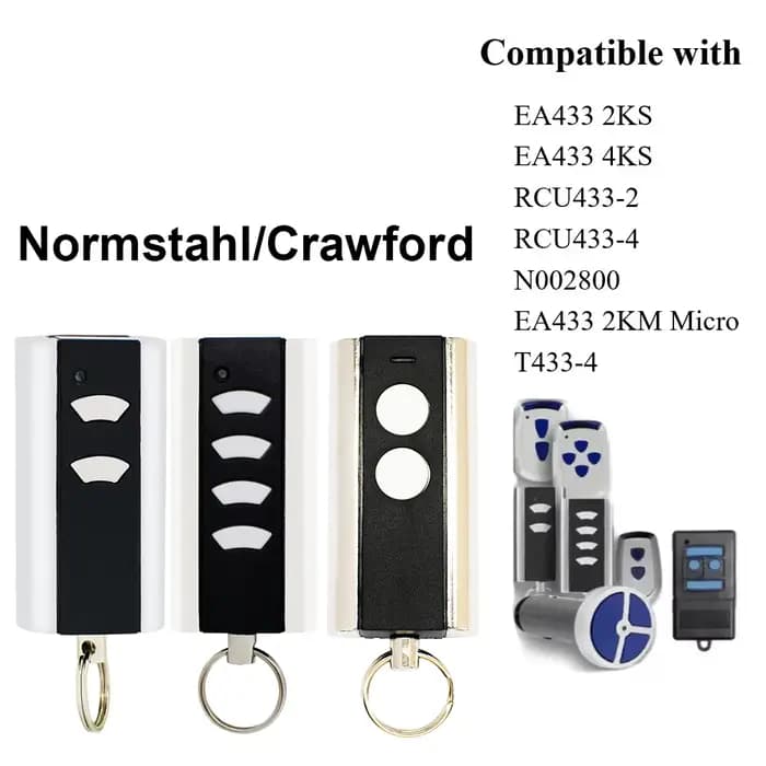 Normstahl Crawford RCU 433 2K télécommande de porte de Garage en acier Standard EA433 2KM 2KS 4K RCU433 T433-4 433.92MHz Code roulant