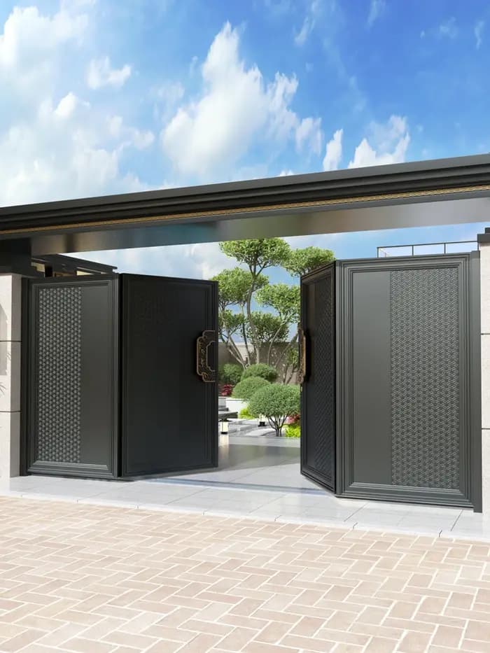 Porte de jardin en aluminium sculpté