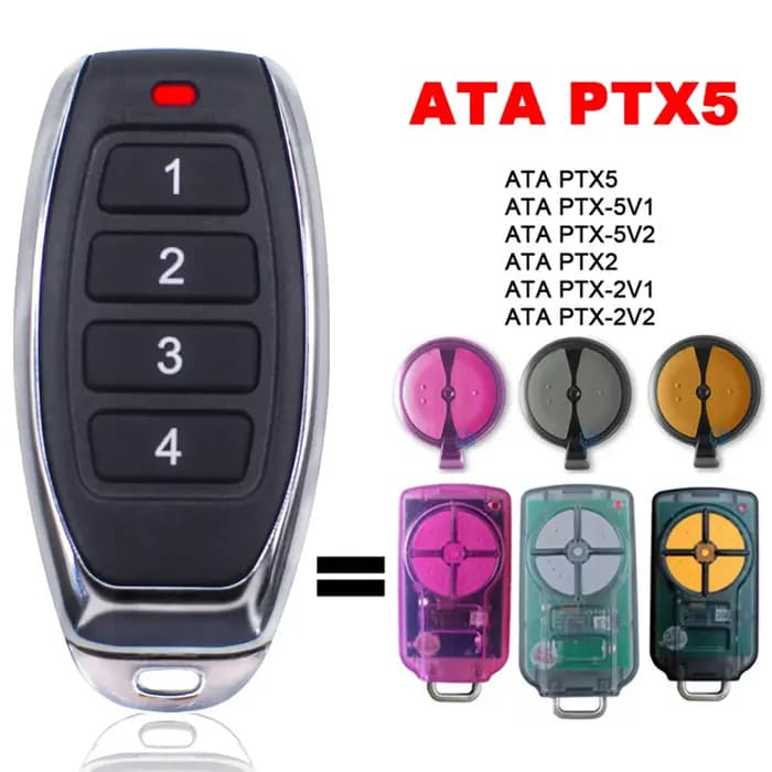 ATA PTX5 PTX-5 Porte De Garage Télécommande TrioCode GDO PTX-5v1 PTX-5v2 GDO 11v 1/6v 3/6v 4/7v 2/7v