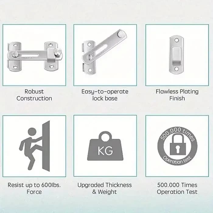 Serrure de porte de grange marketen acier inoxydable