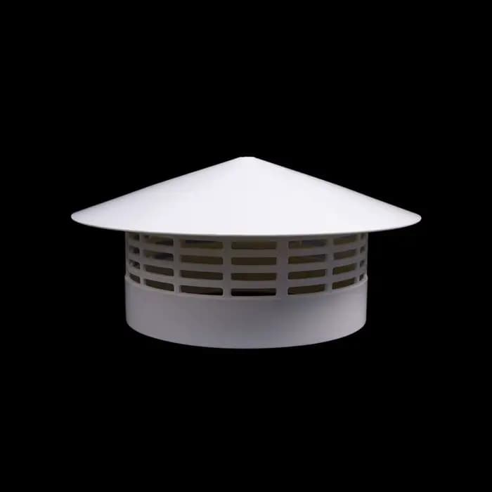 Capot de protection ventilé en PVC pour tuyau d'évacuation 75-200 mm