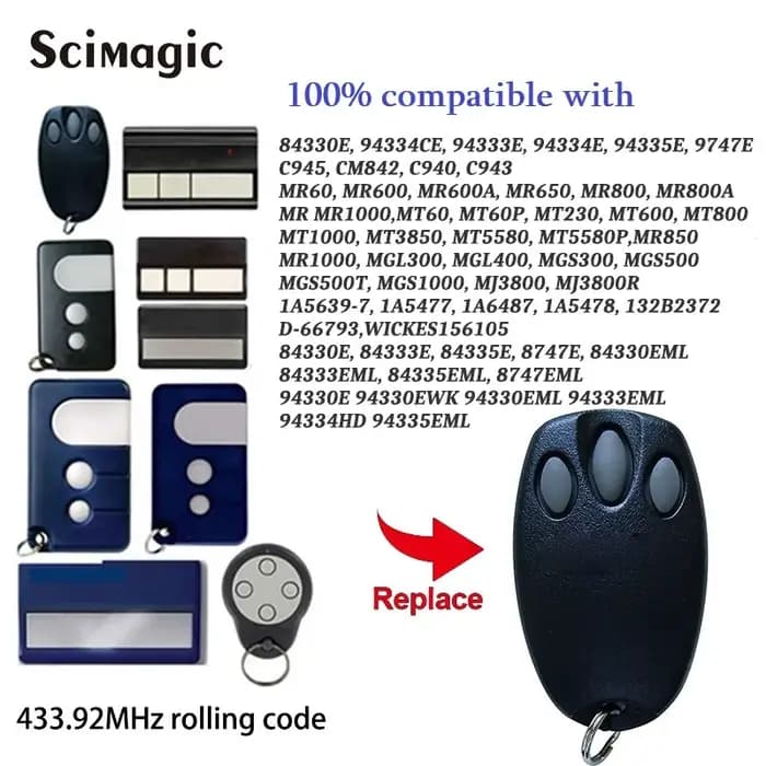 Télécommande pour porte de garage Merlin + 2.0