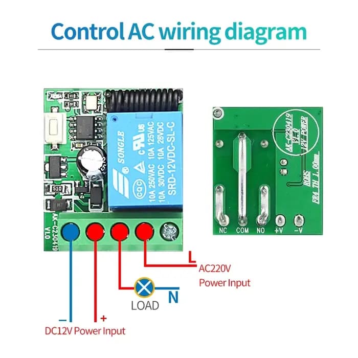 433 Mhz commutateur de télécommande de porte universelle DC 12V 10A relais récepteur Mini Module