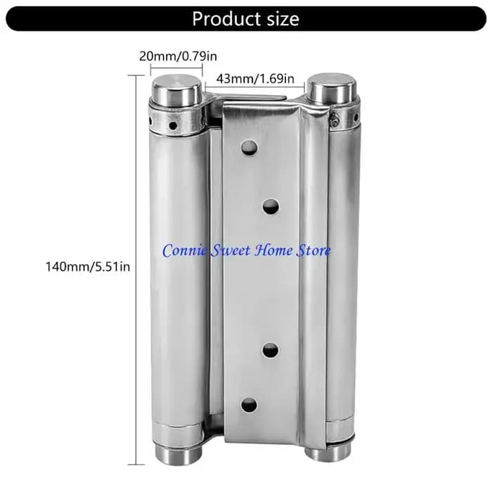 LXAF – charnières porte battante en acier inoxydable brossé