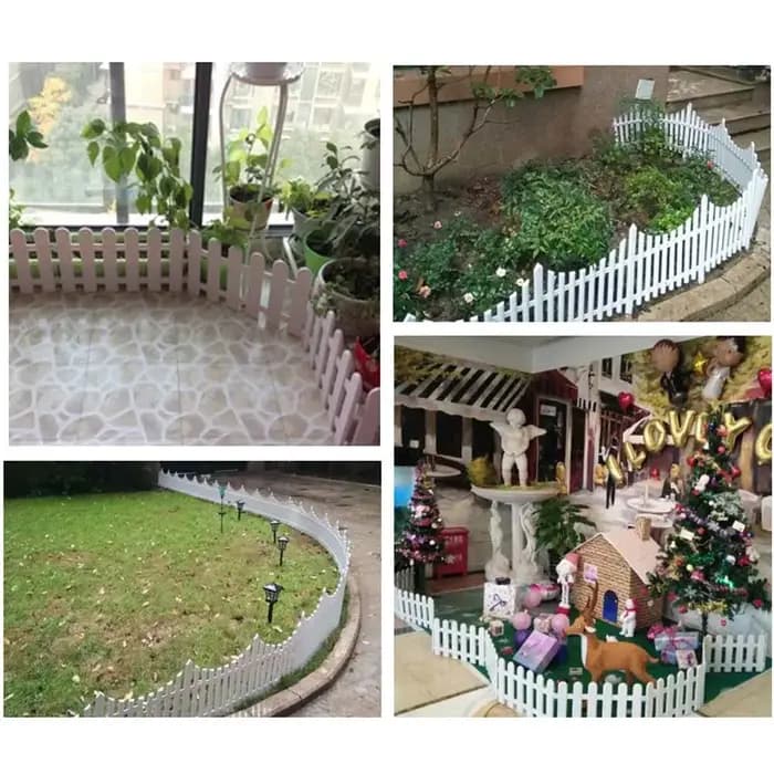 Clôture de jardin en plastique Pvc blanc