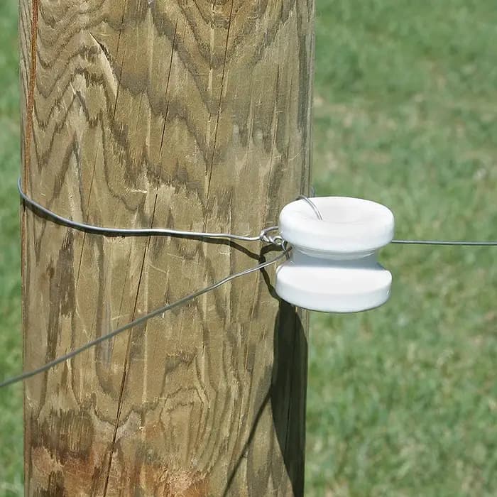 Poteau d'angle de clôture électrique en porcelaine