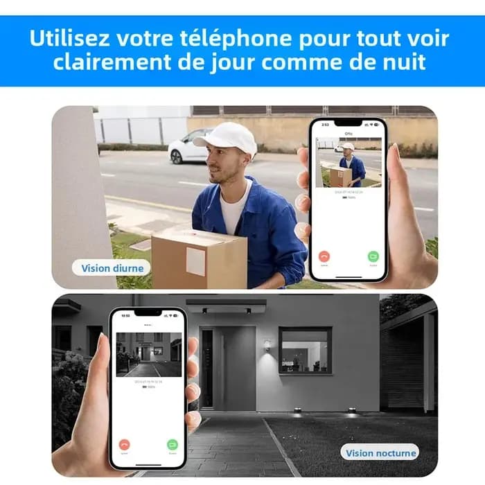 Sonnette vidéo WIFI, caméra sans fil