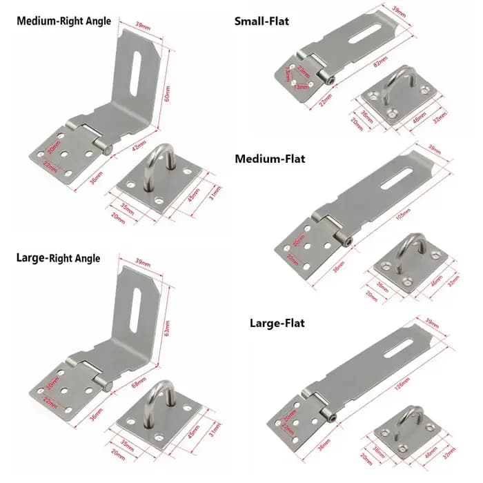 Boulon de porte anti-effraction en acier inoxydable