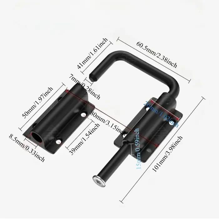 Loquet de porte en alliage d'aluminium durable