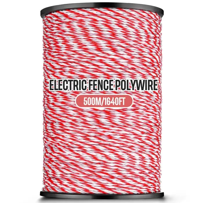 Rouleau de corde de clôture électrique en polywire