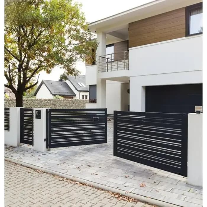Système de porte automatique, conception de porte en aluminium, maison et maison, porte rotative int