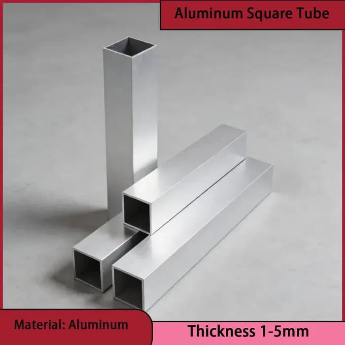 Tube carré en aluminium rectangulaire d'une épaisseur de 1 à 5 mm utilisé pour la construction, les