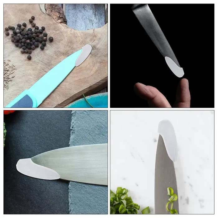 Protecteurs de pointe de couteau en plastique blanc