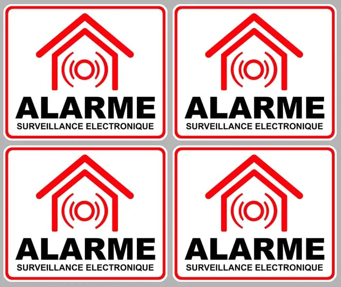 Autocollant de surveillance et de sécurité pour propriété