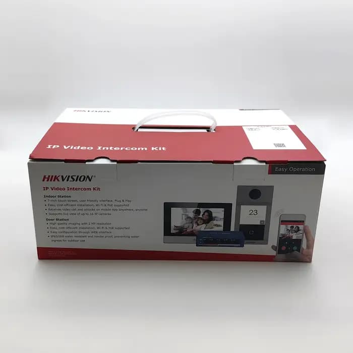 Hikvision DS-KIS604-S (C) Kit d'interphone vidéo DS-KV8113-WME1 (C) DS-KH6320-WTE1 commutateur POE Standard Station de porte moniteur WIFI