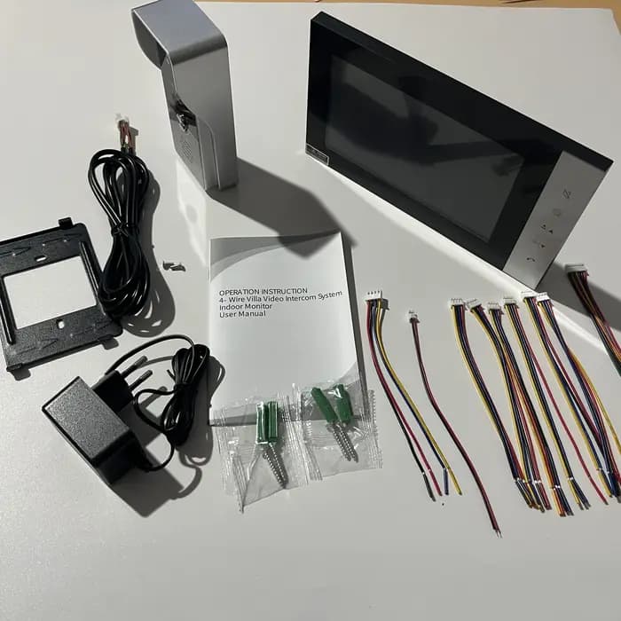 Interphone vidéo filaire 4 fils 7 pouces avec déverrouillage