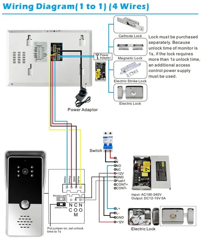 Système d'interphone vidéo filaire couleur de 7 pouces, interphone visuel, caméra, sonnette vidéo, Kits de visiophone pour maison IP Villa appartement M72T