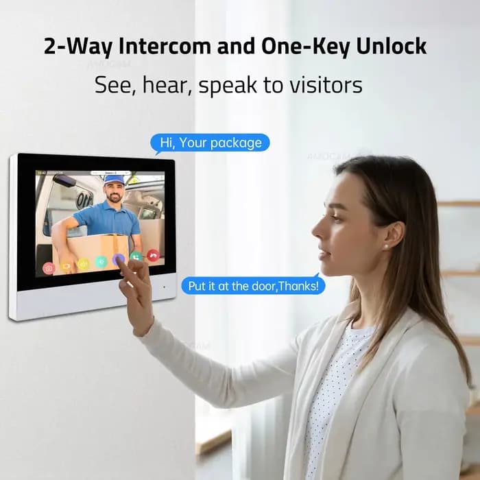 Système d'interphone vidéo intelligent Wi-Fi 1080P à 2 fils pour maison connectée