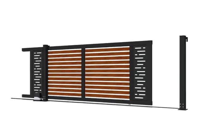 Porte coulissante d'allée en aluminium