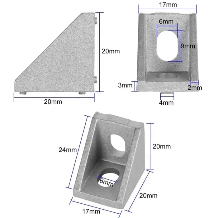 Support d'invite d'angle d'extrusion d'aluminium