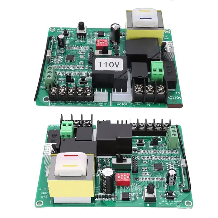 Ensemble de carte de commande pour ouvre-porte coulissant, carte de circuit de commande de porte électrique universelle avec télécommande pour usine, école, etc.