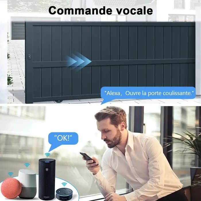 WiFi porte coulissante ouvre-moteur contrôleur commutateur Tuya vie intelligente ouverture maison à distance Alexa