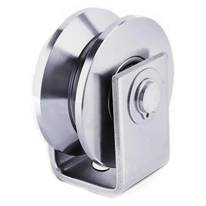 RapDuty-Roulettes de porte marketen acier inoxydable 304, roulement de roue, poulie de guidage à rai