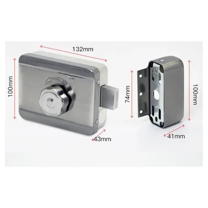 Serrure électrique en métal DC12V