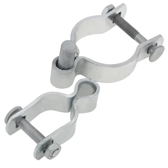 2 charnières de portail robustes pour clôture à maillons