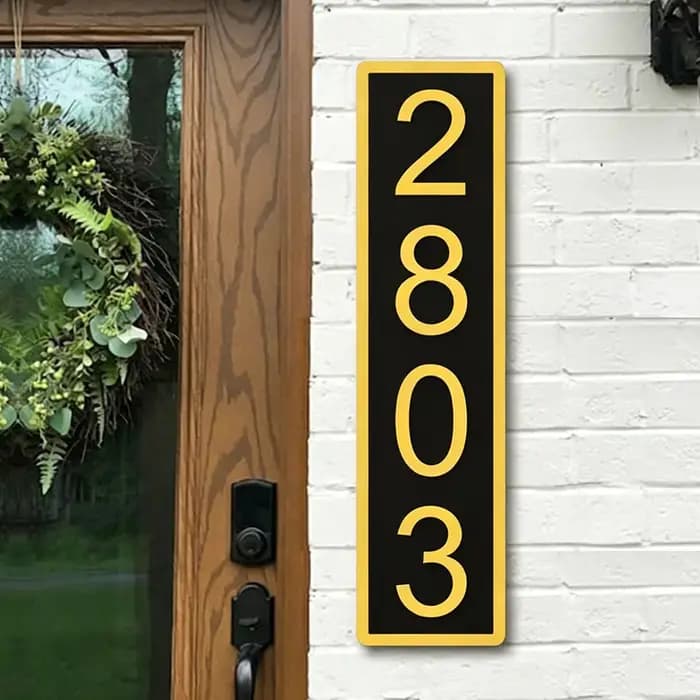 Plaques de numéros de maison personnalisées en PVC acrylique