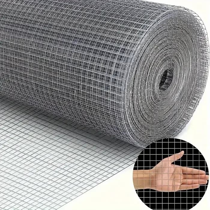 Clôture métallique en treillis métallique 50x500cm, clôture métallique en maille, clôture pour lapin de jardin, barrière métallique Durable pour poulailler, jardin, animal de compagnie