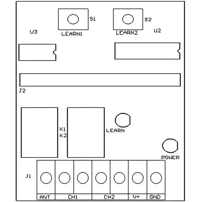 Contrôleur de récepteur de porte de garage 433